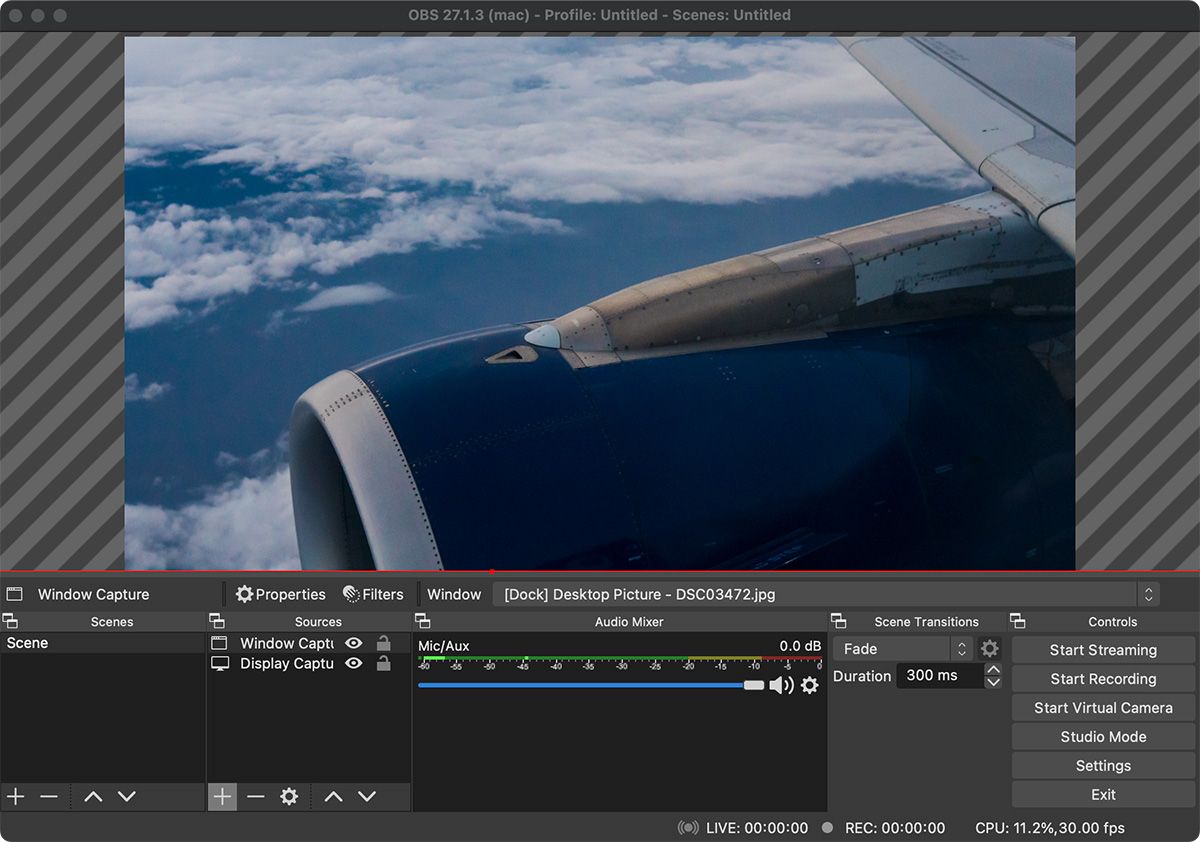 OBS Studio in macOS