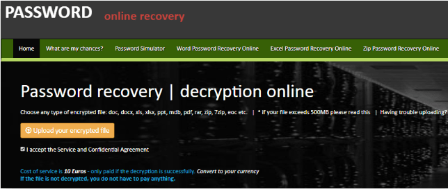 password online recovery rar