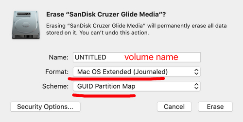 Format USB on Mac Disk Utility