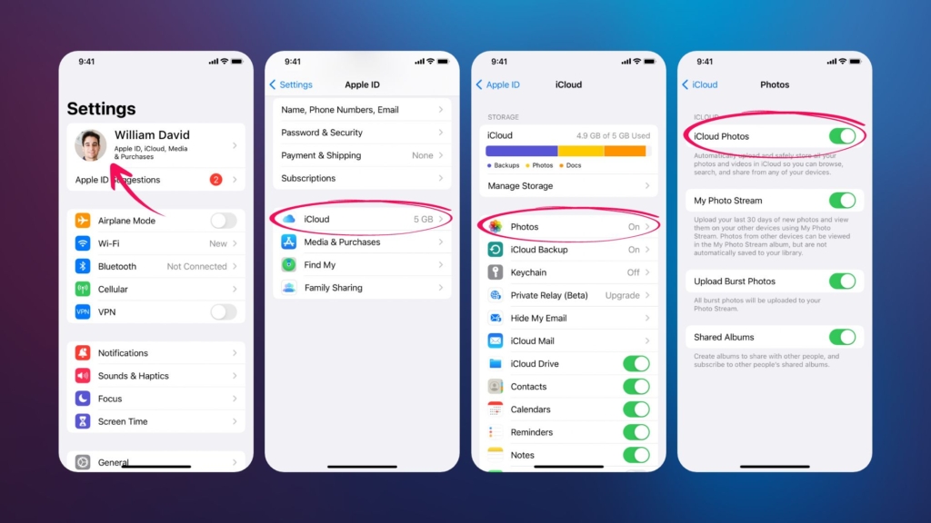 How to import photos from iPhone to iMac using iCloud sync