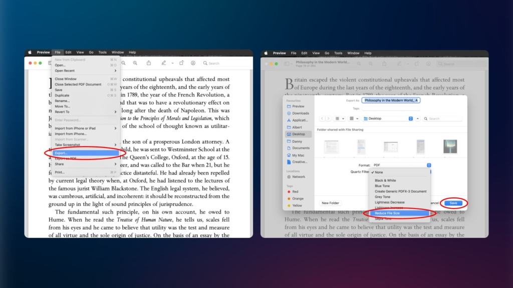 How to make PDF file smaller on Mac
