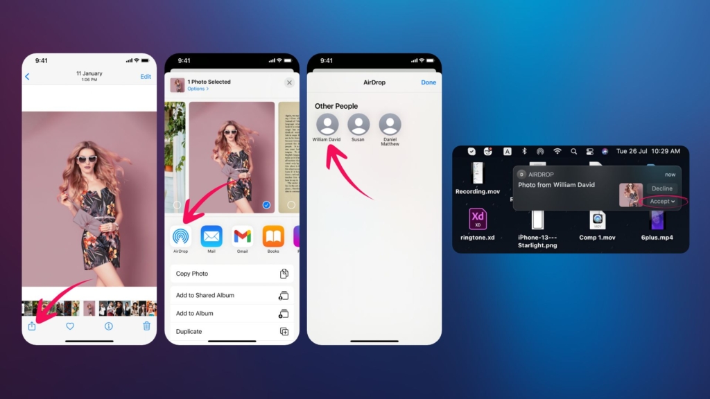 How to transfer photos to Mac using AirDrop