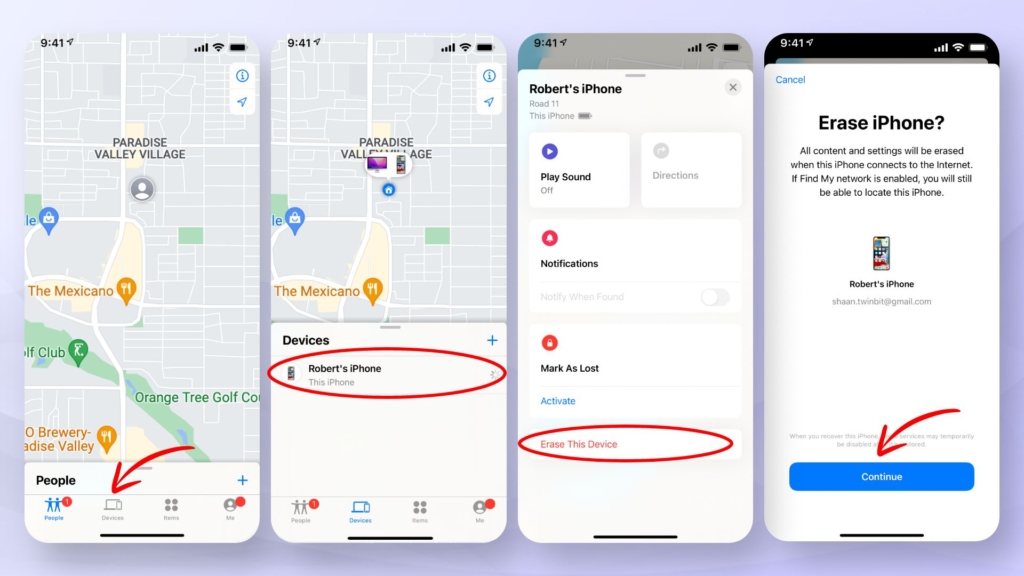 How to unlock iPhone without passcode or face ID using iCloud Find My Phone