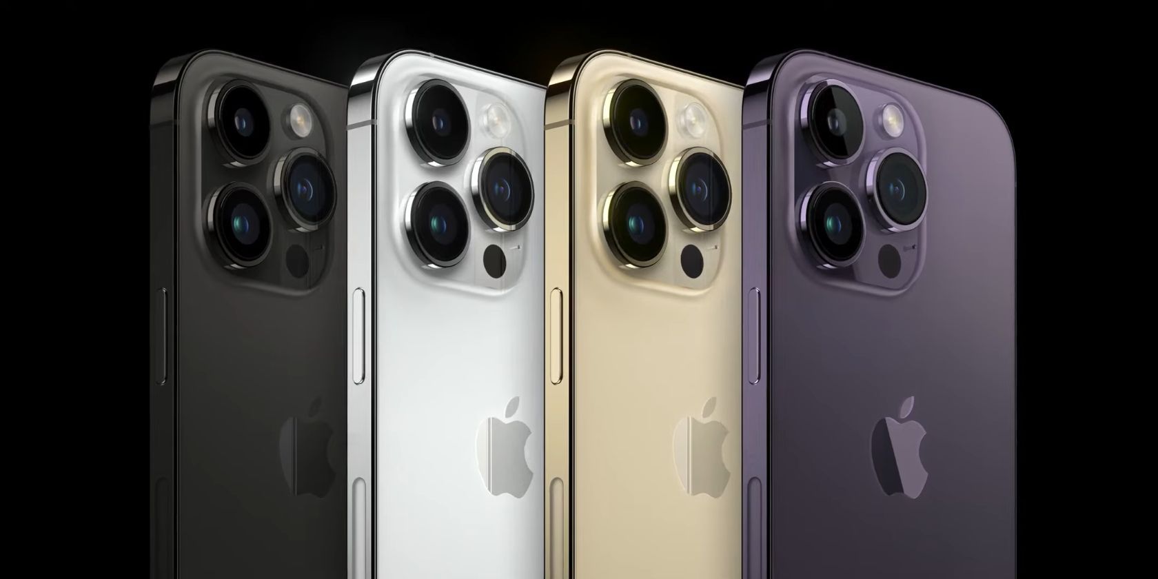 all iphone 14 pro and pro max colors: space black, silver, gold, deep purple