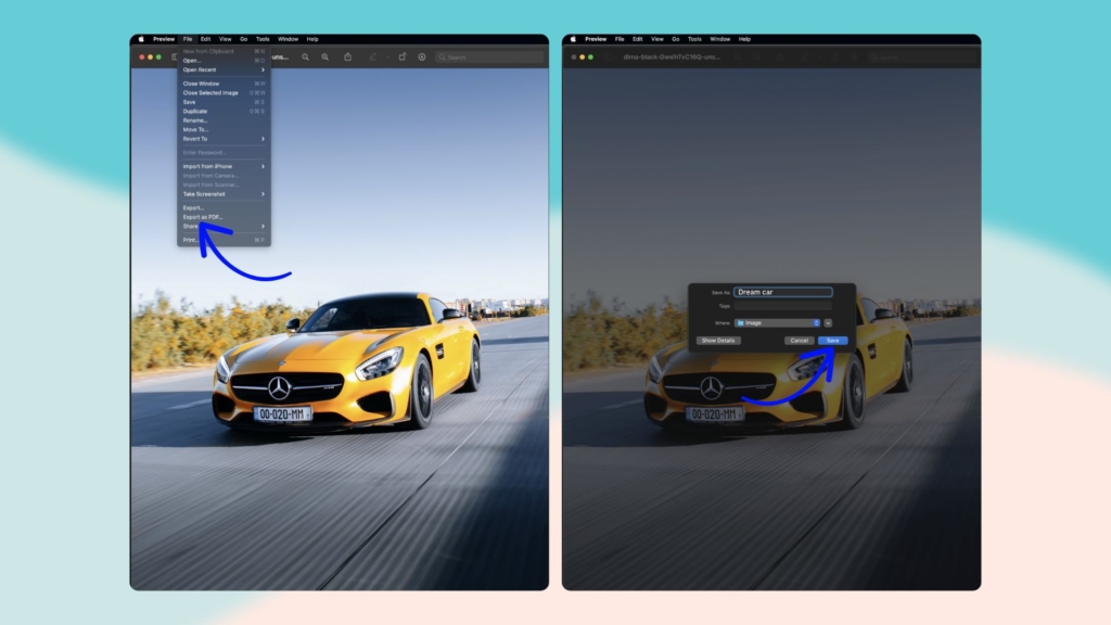 Save a photo as a PDF on Mac with the Preview app