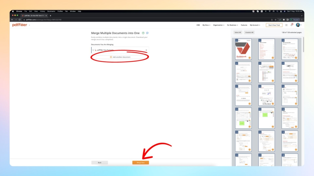 Step-by-step guide on how to merge PDFs on Mac with pdfFiller