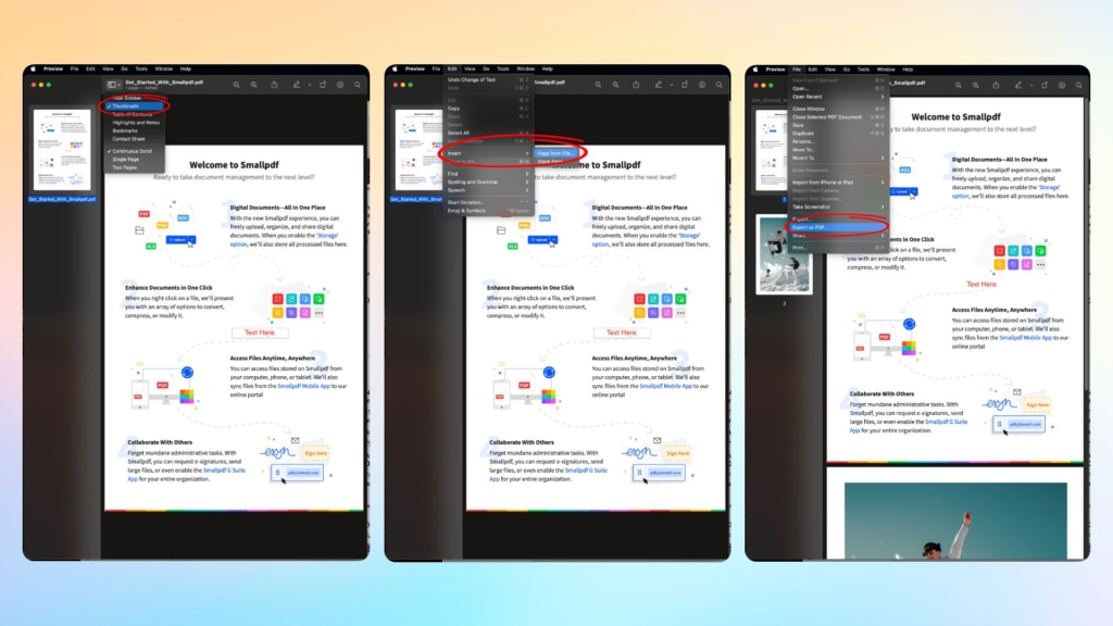 Step-by-step guide on how to merge two or more PDF files on Mac with Preview