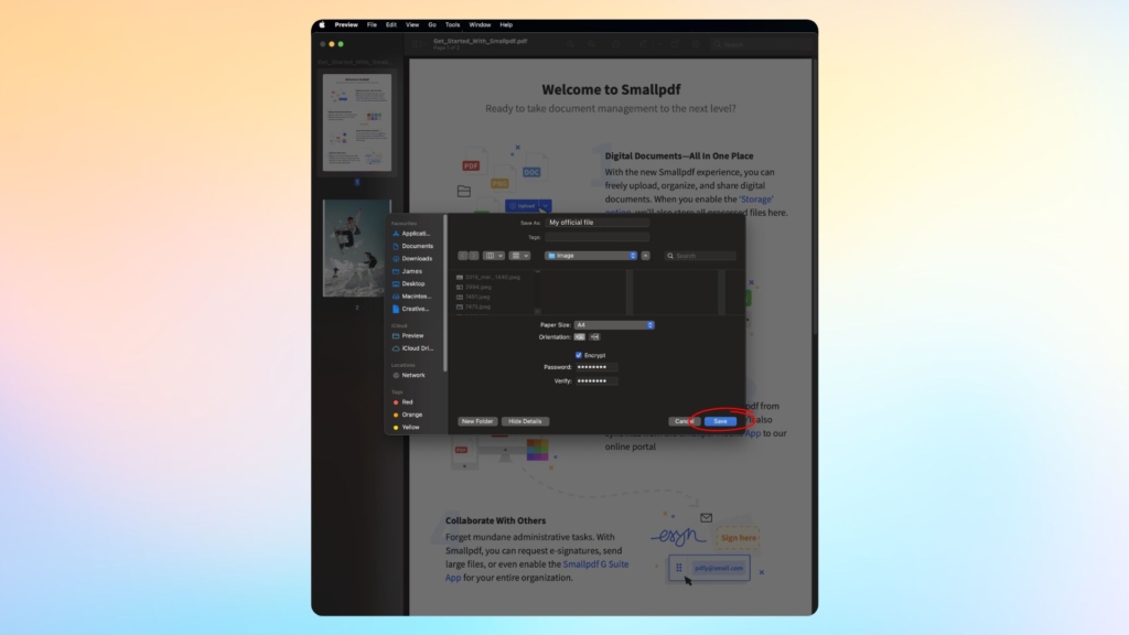Step-by-step guide on how to password protect a PDF in Preview on Mac: