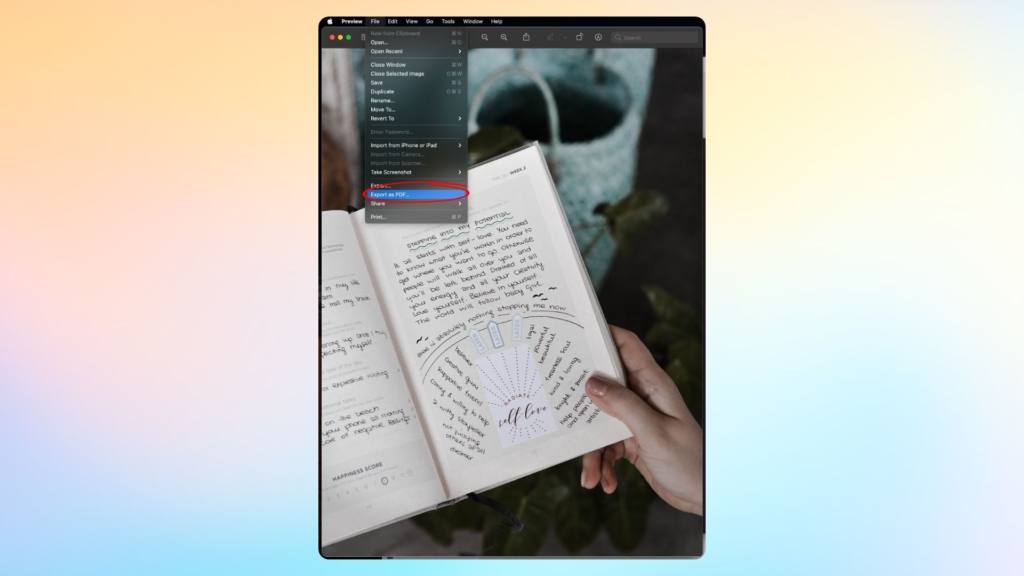 Step-by-step guide on how to turn a picture into a PDF file on Mac with Preview