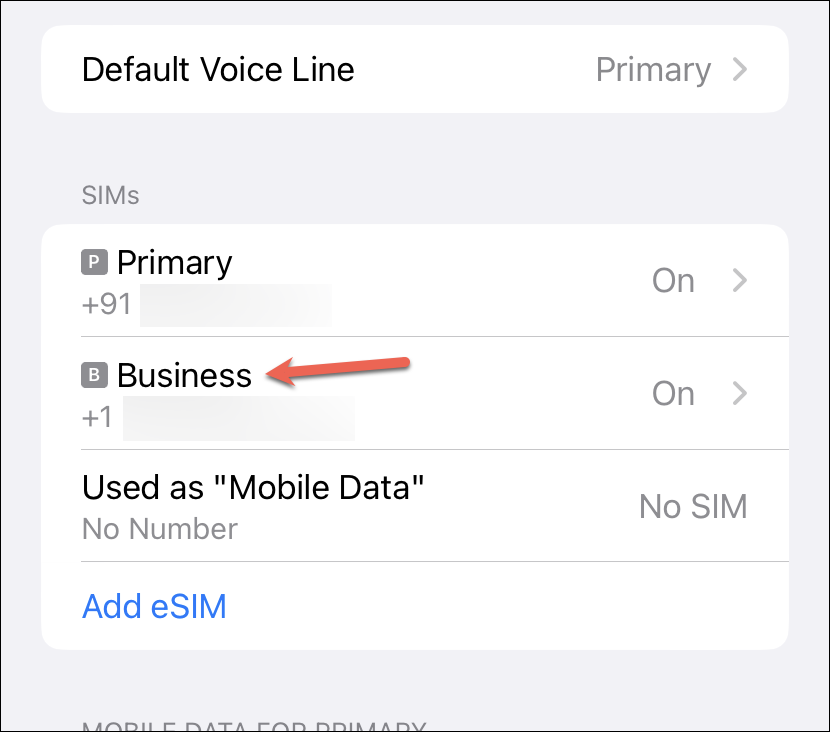 IPhone eSIM 