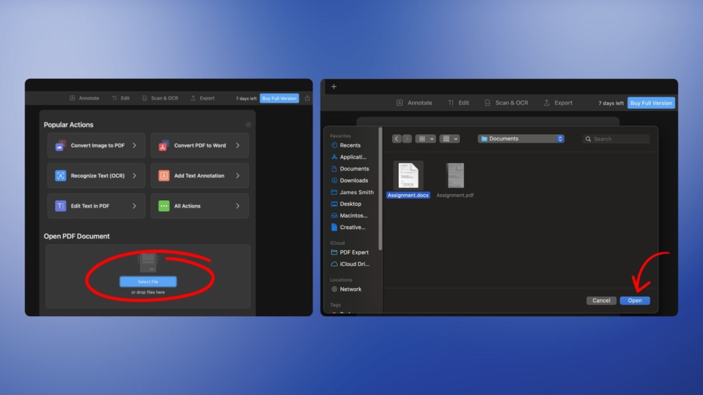 how to convert to pdf on Mac with PDF Expert