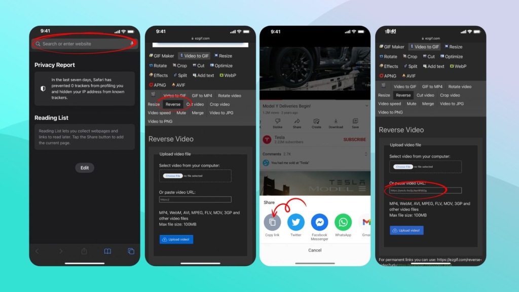 how to reverse a video on iPhone without an app