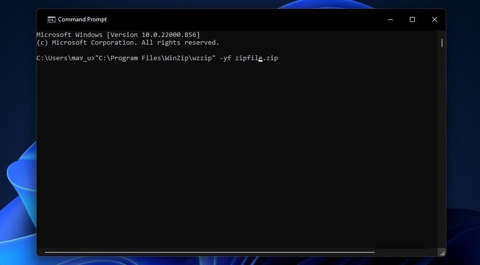 The repair ZIP command 