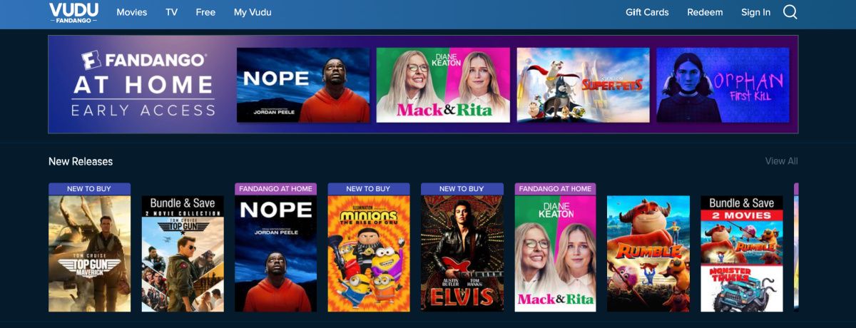 Vudu new release movies