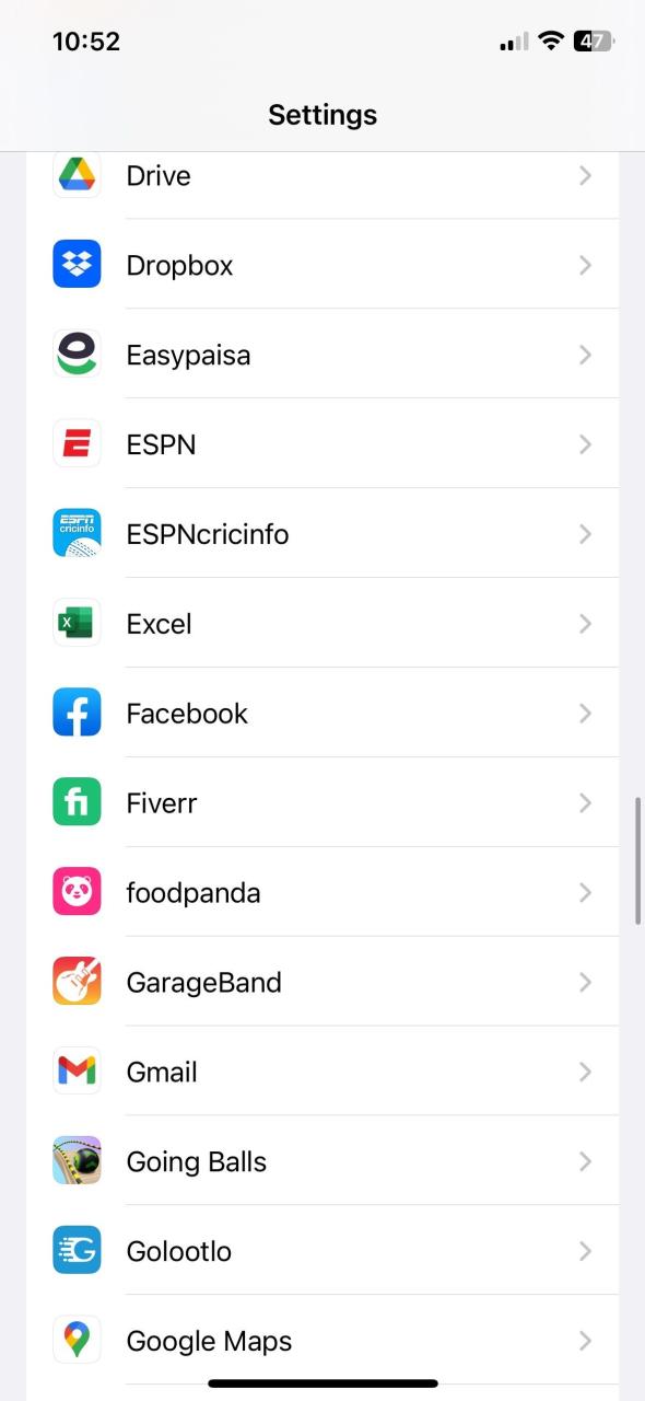 Facebook-app-settings