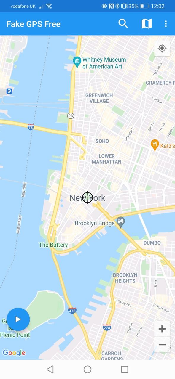 Fake GPS Go Location Spoofer finding location