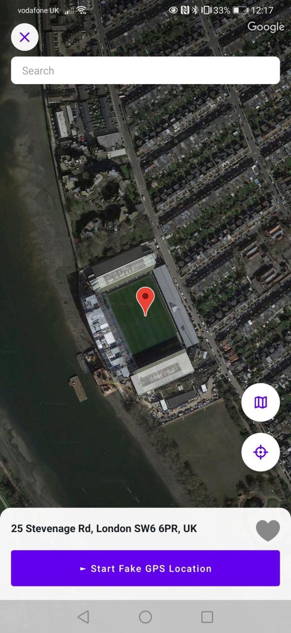 fake gps location app pinpointing location