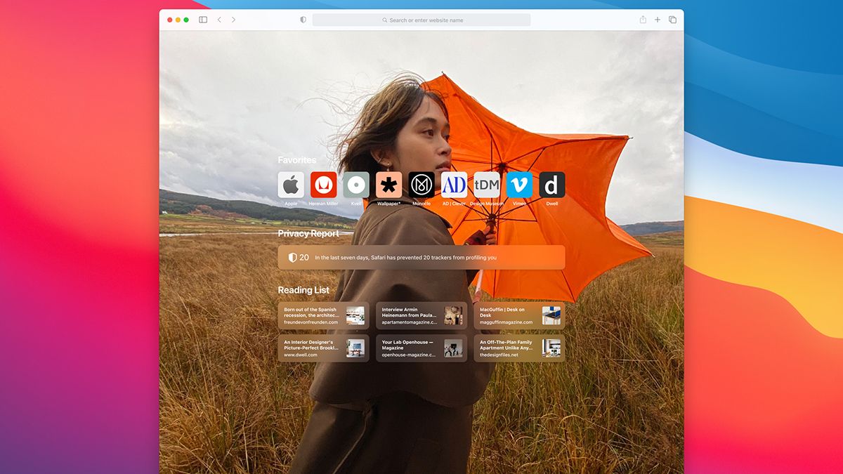 Safari in macOS Big Sur