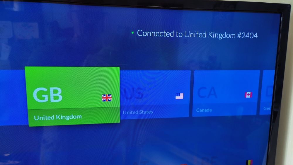 Connected smart TV VPN app