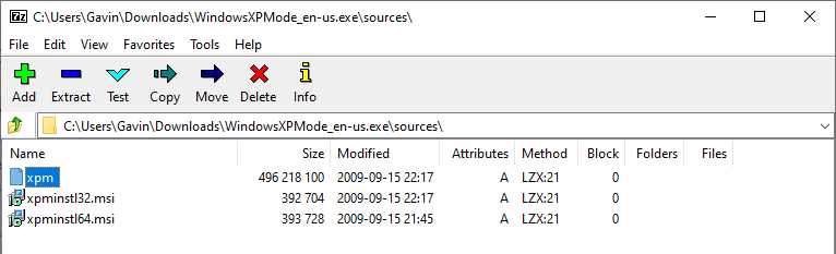 windows xp mode xpm sources