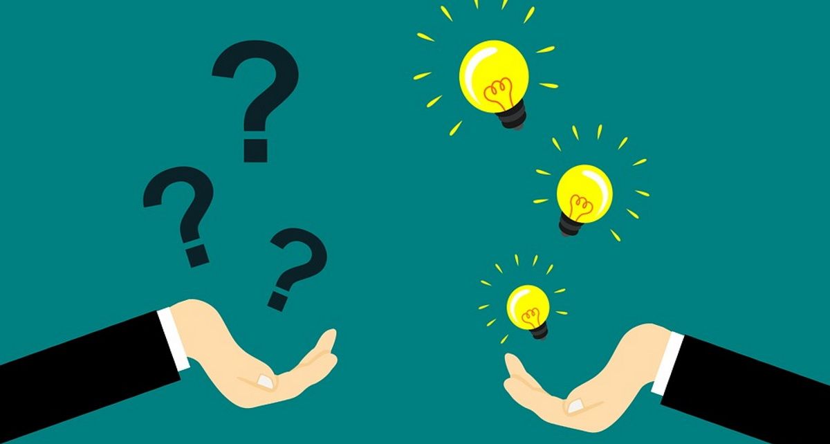 An illustration of questions and answers