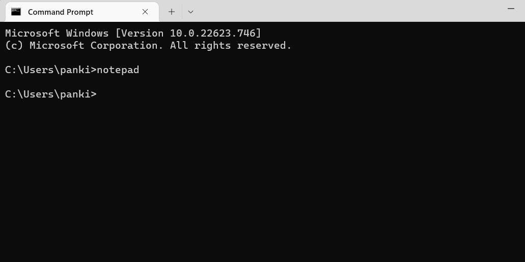 Open Notepad via Command-Line Tool