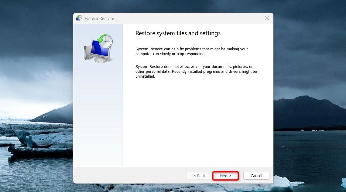 Perform a System Restore