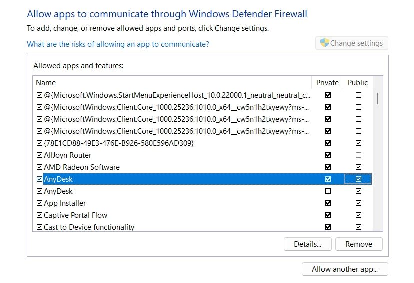 AnyDesk in Control Panel