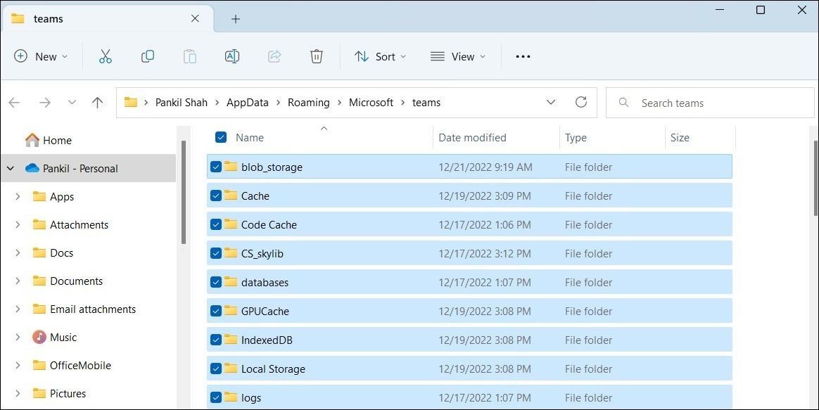 Clear Microsoft Teams Cache in Windows