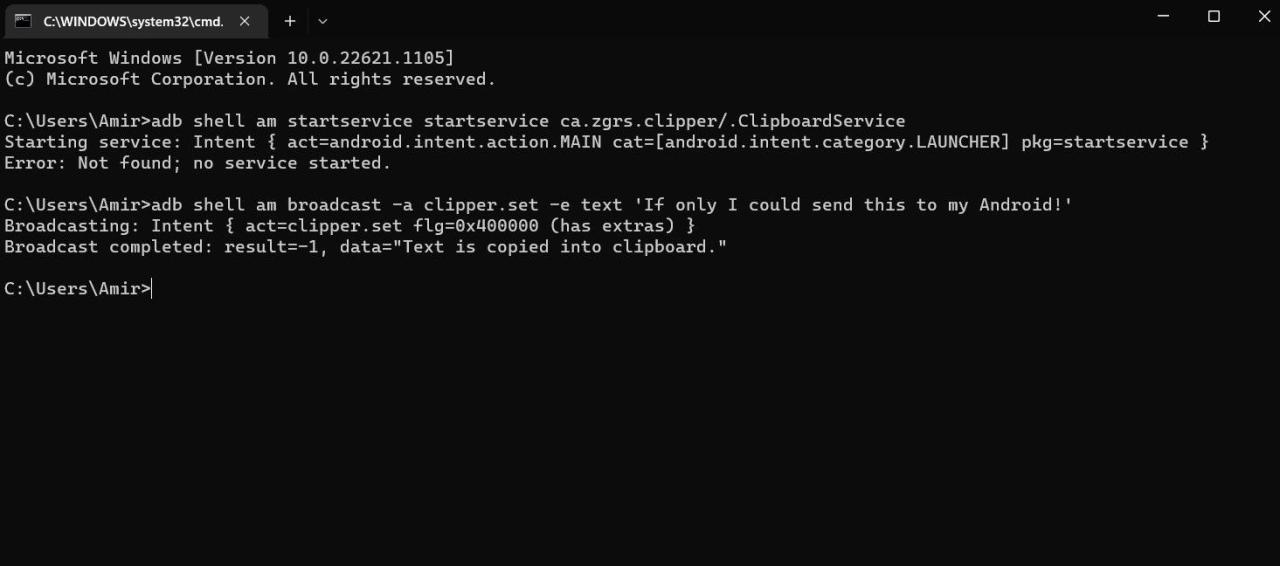 ADB set clipboard with Clipper