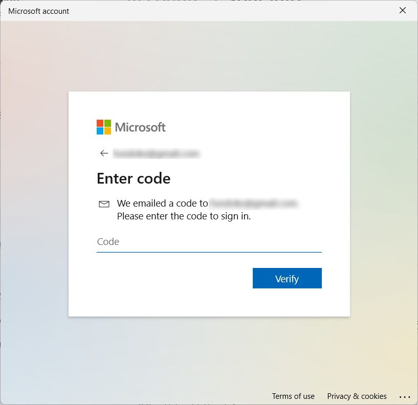 enter-code-ms-account-windows-11