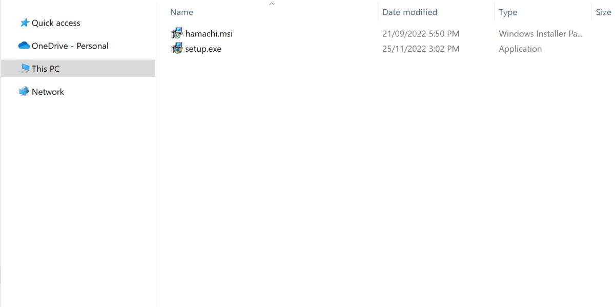 screenshot of an exe file and a msi file