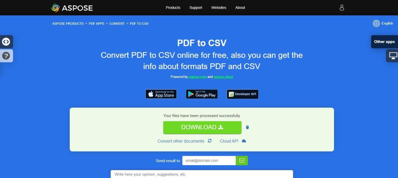 A Screenshot of Aspose s Landing Page