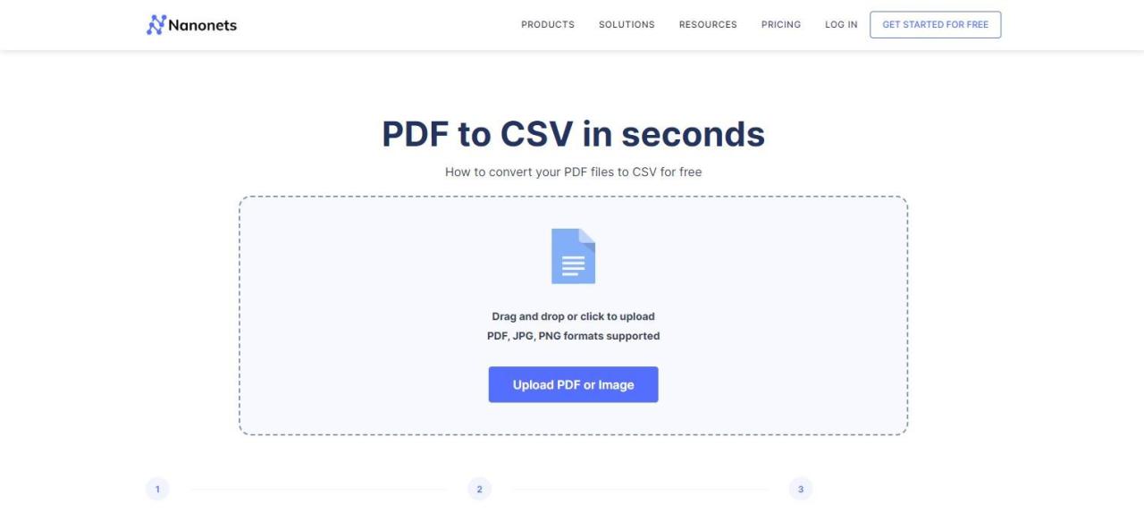 A Screenshot of Nanonets com s Landing Page