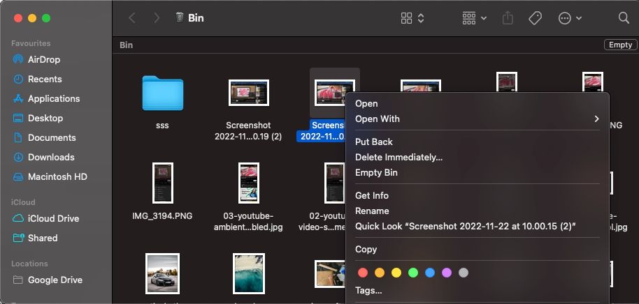 Recovering a deleted file from iCloud Drive on macOS