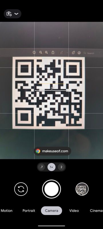scanning QR code using Google Camera