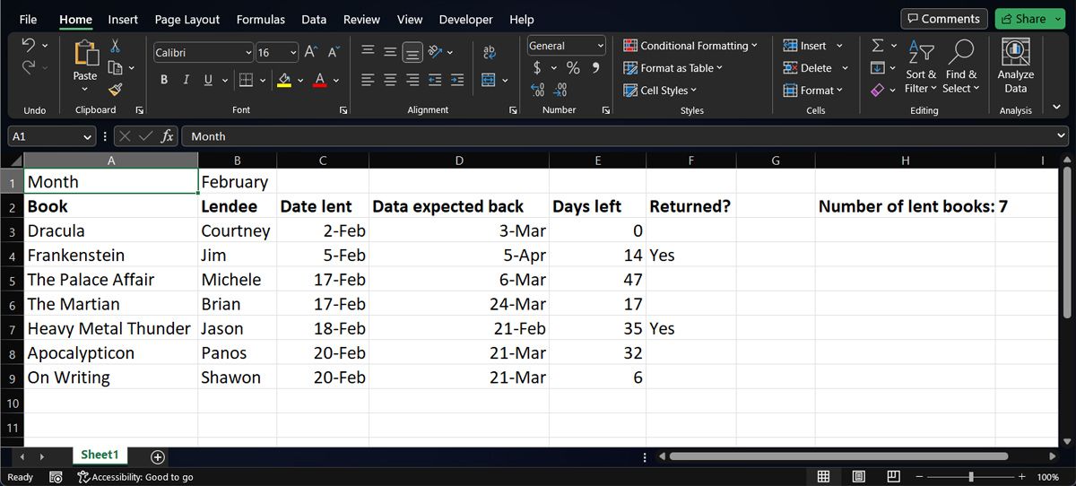 Create your own Excel template