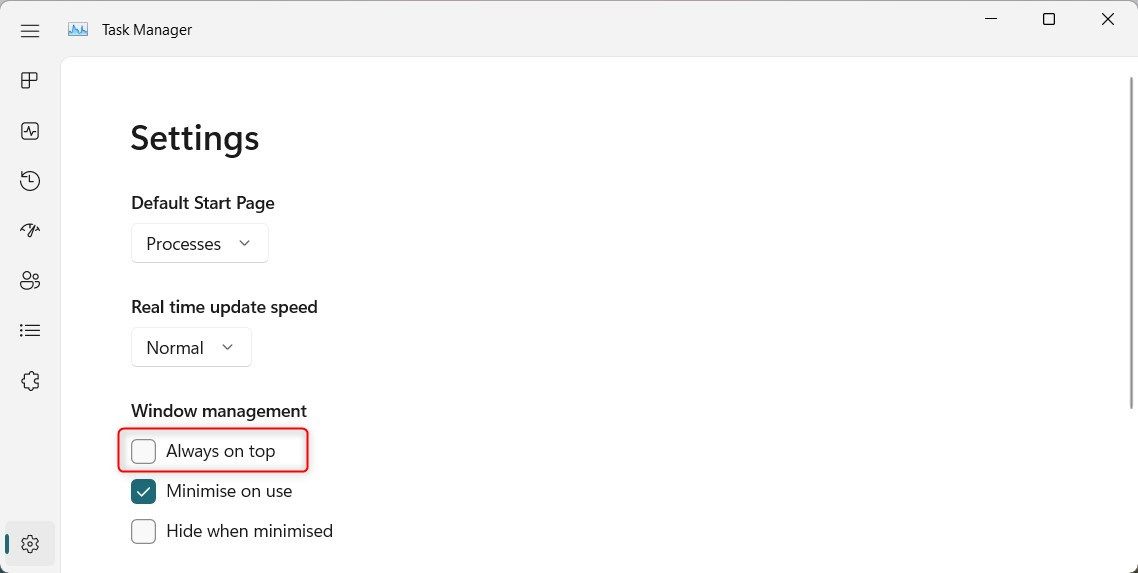 How to Keep Task Manager Always-on-Top on Windows