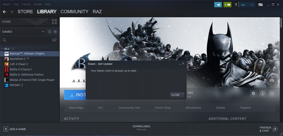 Update Steam manually