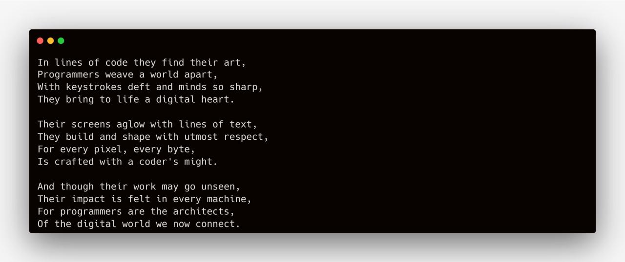 A poem on programmers