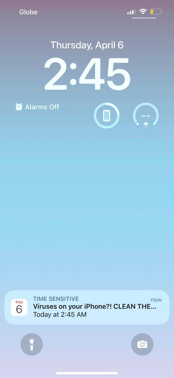The Calendar Notification Popping Up on Lockscreen