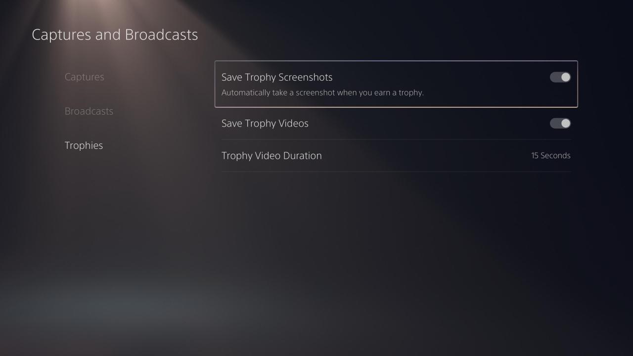 PS5 Record Trophy Options