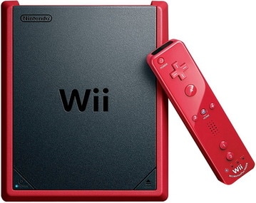 Nintendo Wii Mini Red Console with Mario Kart Wii Game