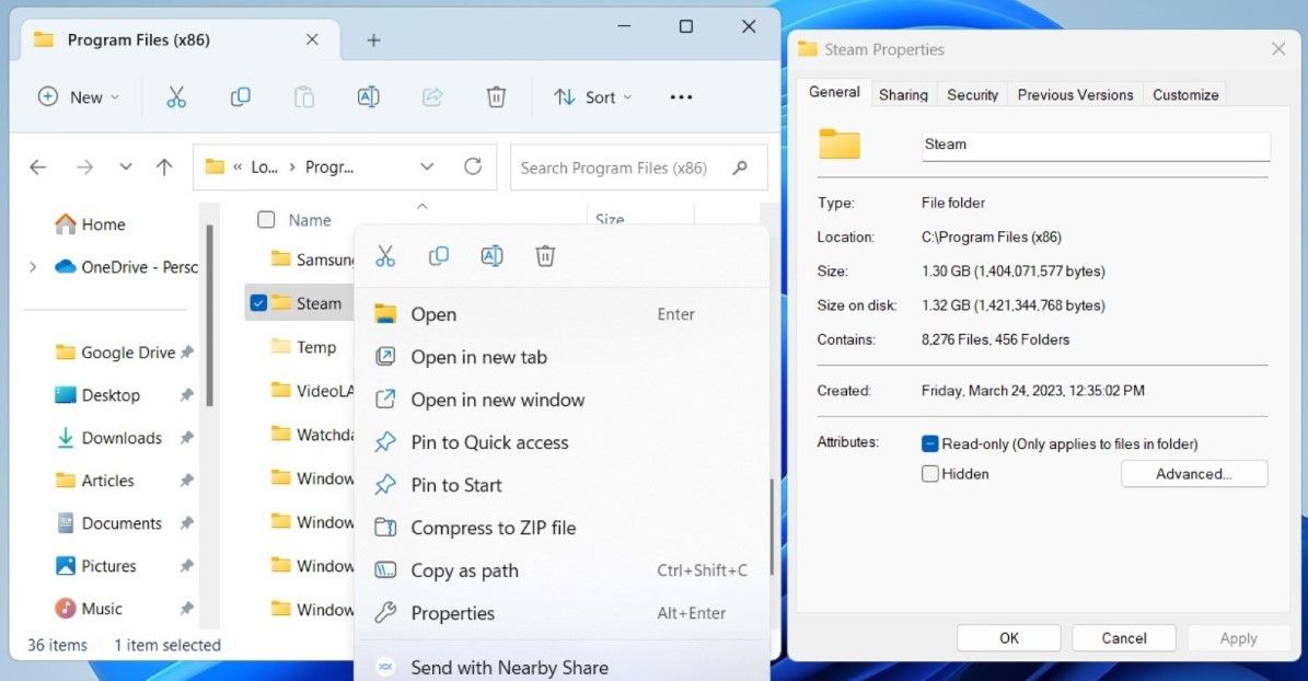 Check App Storage Usage via File Explorer