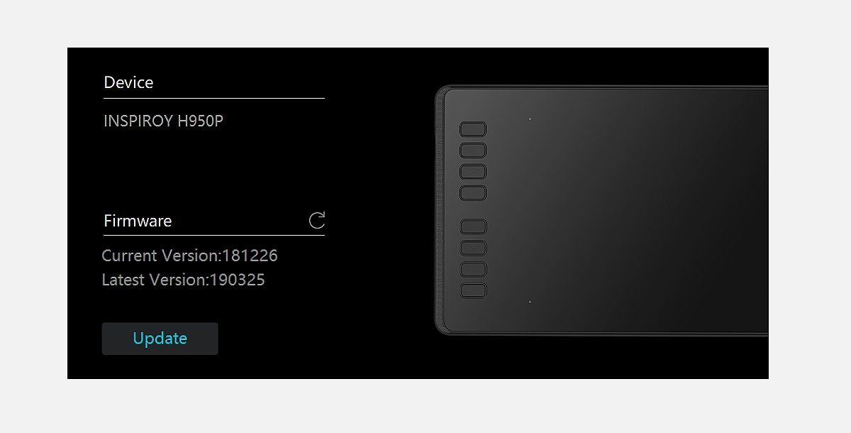 Huion Firmware Update Option