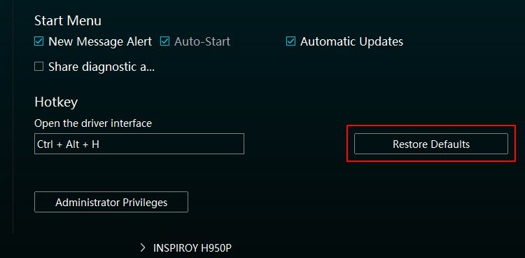 HuionTablet Reset Settings