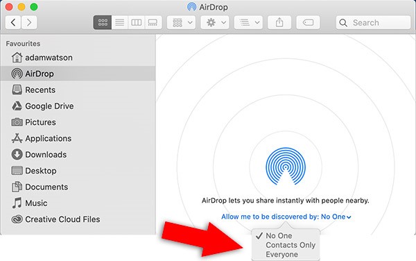 export contacts from iPhone to mac with airdrop
