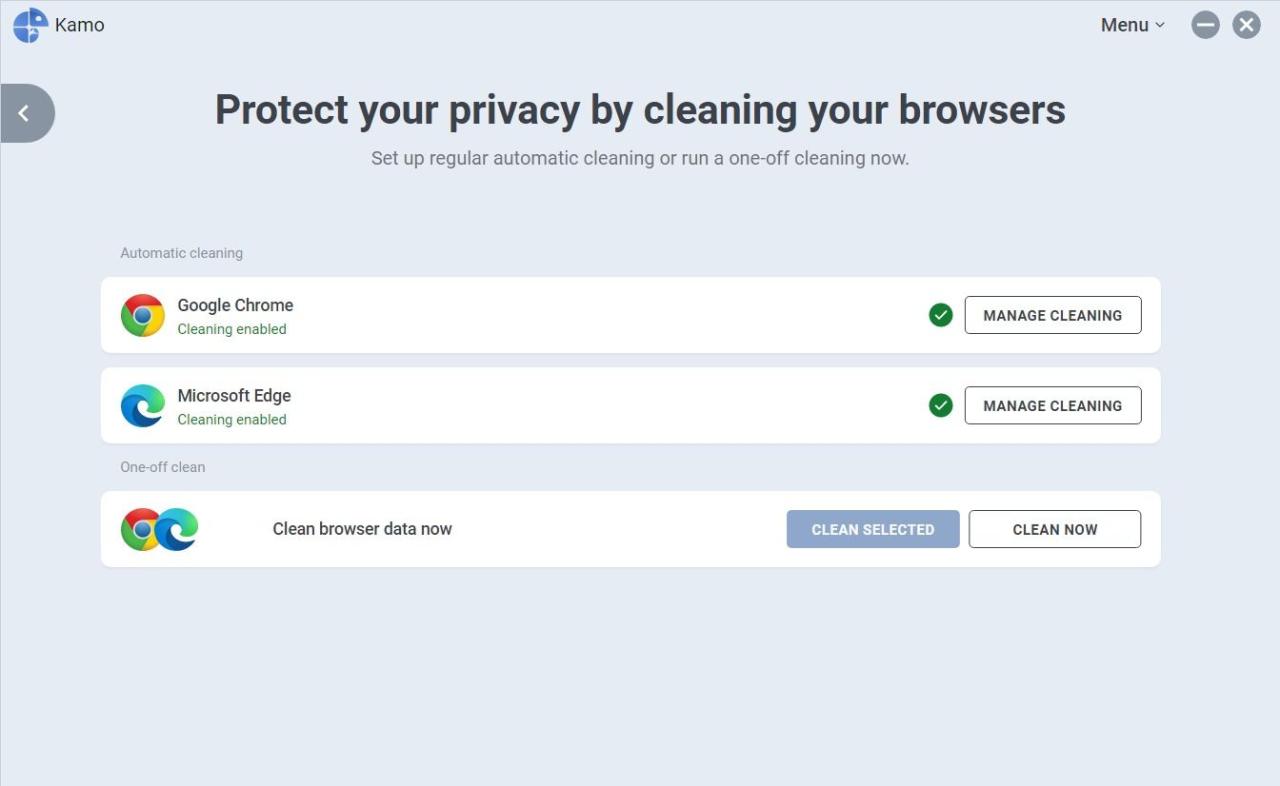 Kamo\'s Browser cleanup