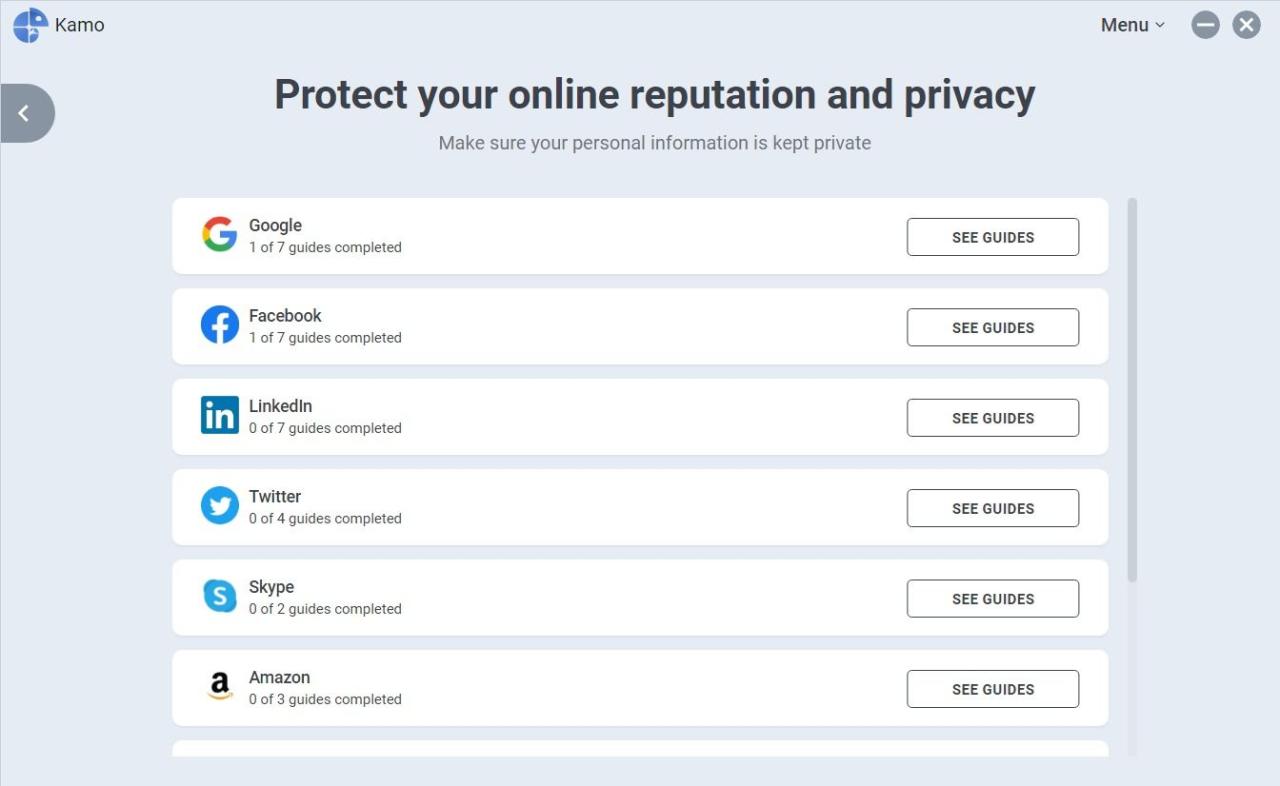 Kamo\'s online rep and private options