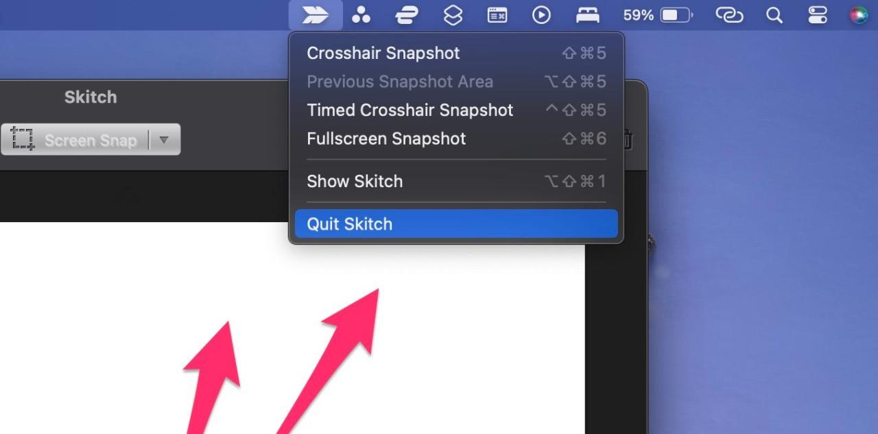 Skitch menu bar icon in macOS 